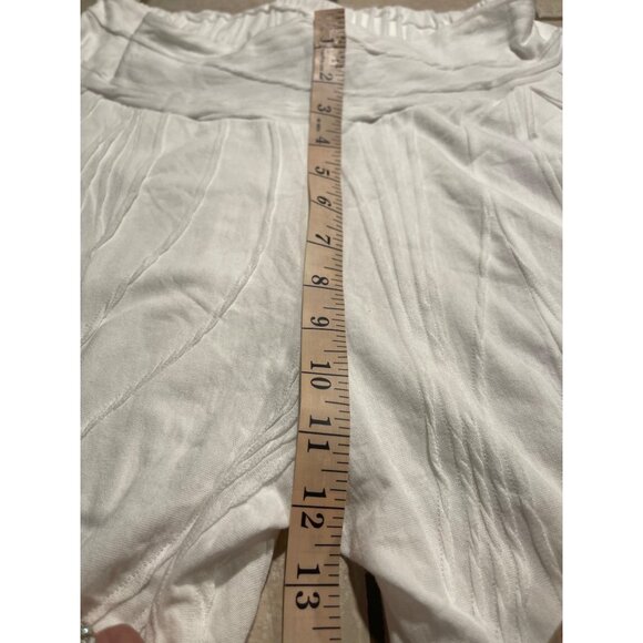 Windhorse Womens White Flowy Boho Cotton Elastic Waist Wide-Leg Pants L/XL - Picture 15 of 17